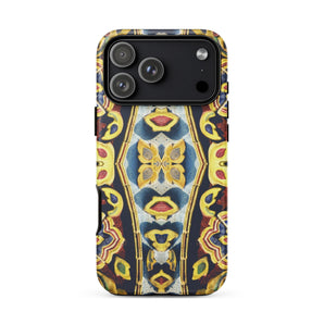 Masala Thai - Mosaic Pattern Art Phone Case Iphone 17 Pro Max / Matte Iphone 12 Pro Max Case Abstract Pattern Blue Saffron-hued Fever