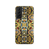 Masala Thai - Mosaic Pattern Art Phone Case Samsung Galaxy S21 / Matte Vibrant Ornate Phone Case Symmetrical Pattern Gold Blue Saffron-hued
