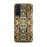 Masala Thai - Mosaic Pattern Art Phone Case Samsung Galaxy S21 Plus / Matte Vibrant Symmetrical Mandala-patterned Phone Case Rich Golds