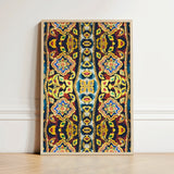 Vibrant Vertically Oriented Framed Artwork Symmetrical Pattern Intricate Thailand’s Psychedelic Temple, Thai Aesthetic, Design Ecstasy