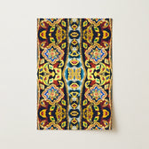 Rectangular Wall Vibrant Symmetrical Pattern Intricate Floral Geometric Thailand’s Psychedelic Temple, Thai Aesthetic, Design Ecstasy