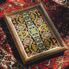 Masala Thai - Mosaic Pattern Art Print, Ornate Gold-framed Artwork Colorful Islamic Geometric Floral Patterns
