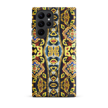 Masala Thai - Mosaic Pattern Art Samsung Case, Galaxy S22 Ultra / Matte, Phone Case Vibrant Symmetrical Pattern Traditional Floral Abstract