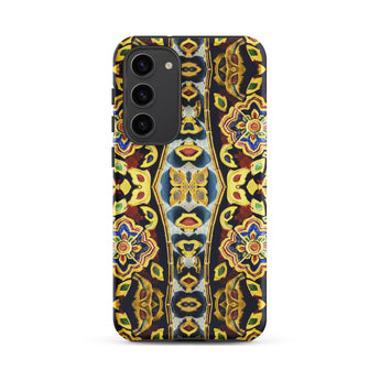 Masala Thai - Mosaic Pattern Art Samsung Case, Galaxy S23 Plus / Matte, Smartphone Case Vibrant Intricate Gold Red Blue Mandala-like
