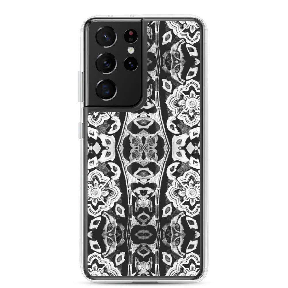 Masala Thai Samsung Galaxy Case - Black And White - Samsung Galaxy S21 Ultra - Mobile Phone Cases - Aesthetic Art