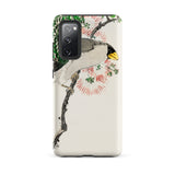 Masked Hawfinch - Numata Kashu Samsung Case, Galaxy S20 Fe / Matte, White Smartphone Case Bird Branch Design