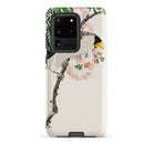 Masked Hawfinch Numata Kashu Samsung Case, Galaxy S20 Ultra / Matte, White Smartphone Case Black Camera Module Painted Bird