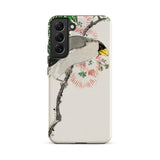 Masked Hawfinch - Numata Kashu Samsung Case, Galaxy S22 Plus / Matte, Phone Case Illustration Bird Branch