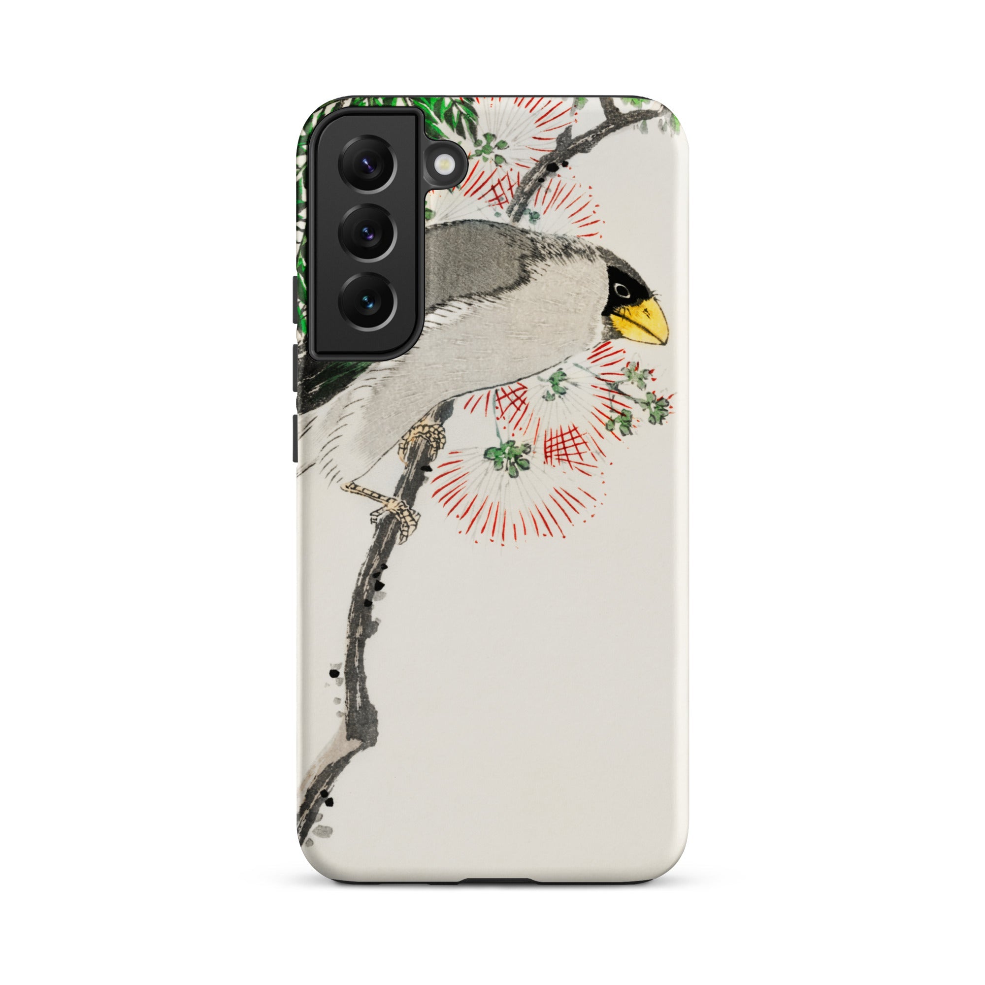 Masked Hawfinch Numata Kashu Samsung Case, Galaxy S22 Plus / Matte, Phone Case Illustration Bird Branch