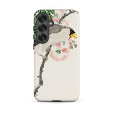 Masked Hawfinch - Numata Kashu Samsung Case, Galaxy S25 Plus / Matte, White Phone Case Bird Branch Design