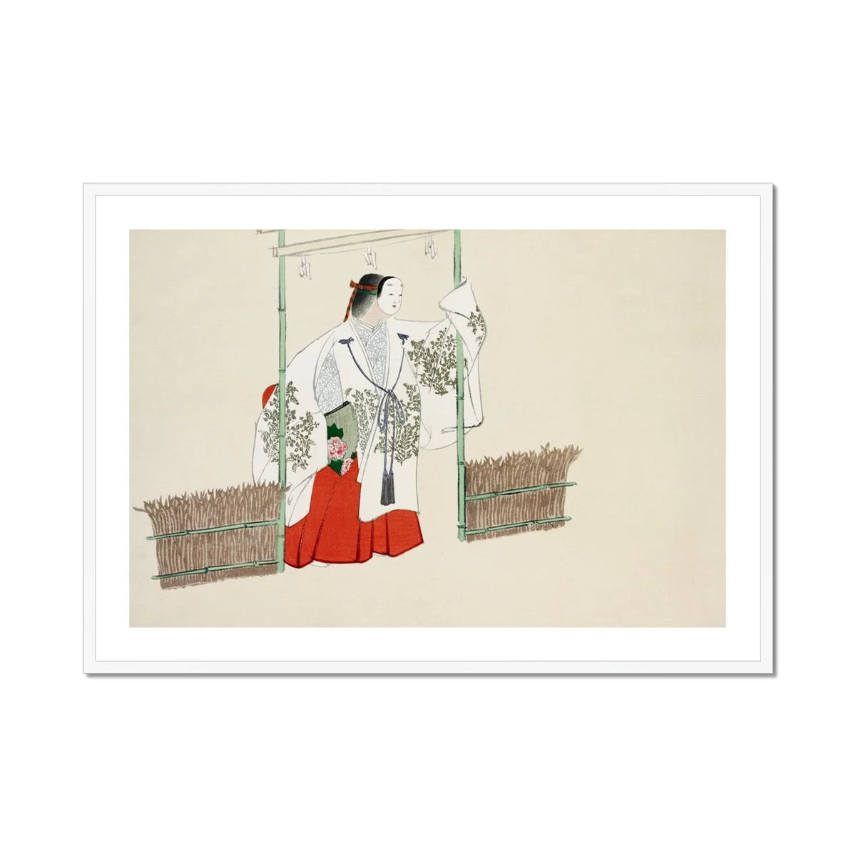 Masked Man - Kamisaka Sekka Meiji Kabuki Art Print Posters Prints & Visual Artwork