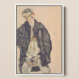 Masturbation - Egon Schiele Art Print / Canvas, 12x18’’ / 31x46cm / White Frame, Posters Prints & Visual Artwork, Toby Leon
