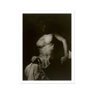 Max After Surfing Olive Cotton Art Print, Black White Photograph Shirtless Man Towel