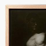Max After Surfing - Olive Cotton Art Print / Canvas Minimalist Wooden-framed High-contrast Black-and-white Portrait Man Revealing Taut
