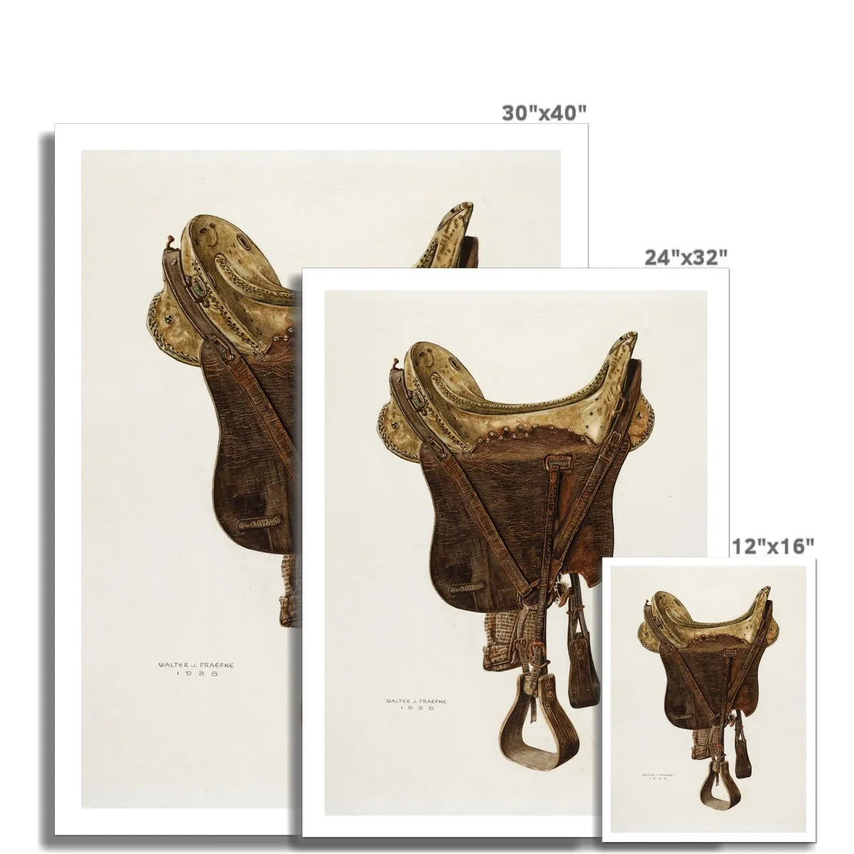 Mclellan Saddle By Walter Praefke Fine Art Print - Posters Prints & Visual Artwork - Aesthetic Art