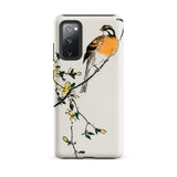 Meadow Bunting - Numata Kashu Samsung Case, Galaxy S20 Fe / Matte, White Phone Case Bird Branch Design