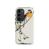 Meadow Bunting - Numata Kashu Samsung Case, Galaxy S23 / Matte, Smartphone Decorative Case Bird Branch