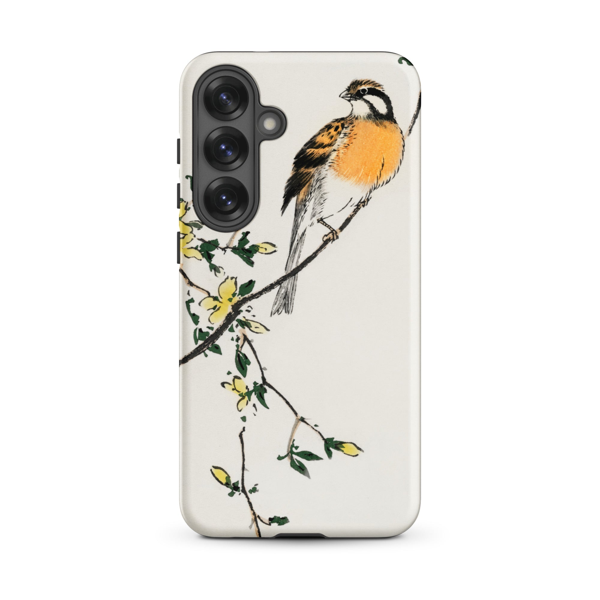 Meadow Bunting Numata Kashu Samsung Case, Galaxy S25 Plus / Matte, White Phone Case Bird Branch Design