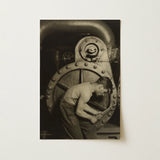 Mechanic and Steam Pump - Lewis w Hine Art Print / Canvas, 12x18’’ / 31x46cm / Unframed / no Border, Posters Prints & Visual Artwork, Toby