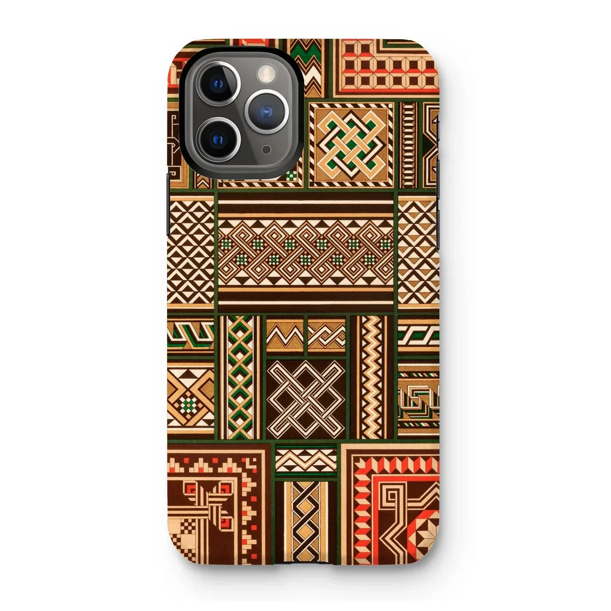 Medieval Floor Tile Patterns - Auguste Racinet Iphone Case, 11 Pro / Matte, Iphone Case Traditional African Tribal Patterns Earth Tones