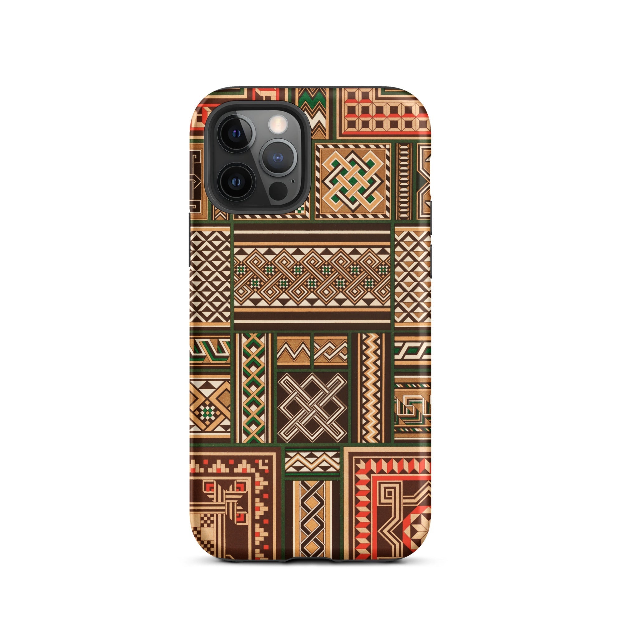 Medieval Floor Tile Patterns Auguste Racinet Iphone Case, 12 Pro / Matte, Patterned Smartphone Case