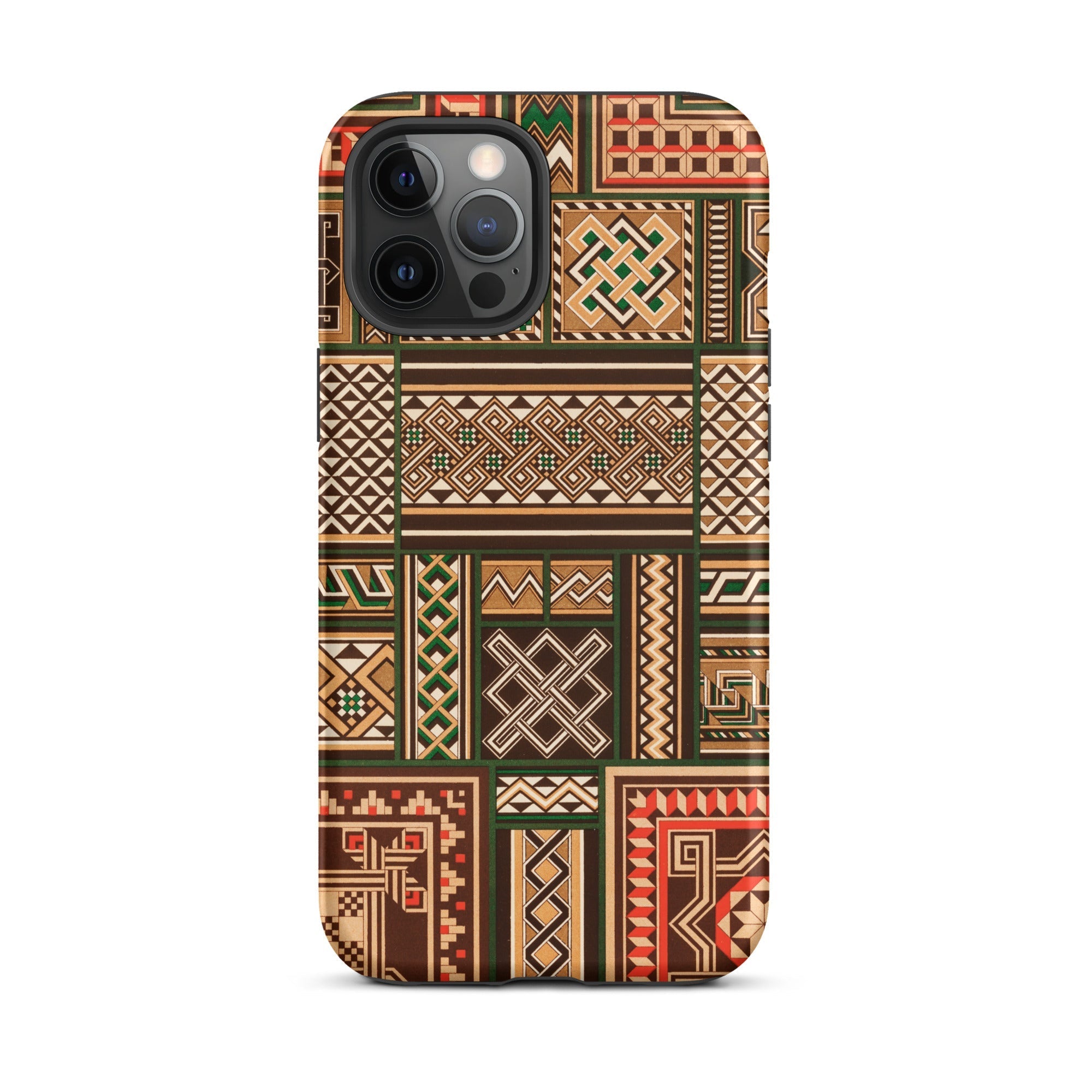 Medieval Floor Tile Patterns Auguste Racinet Iphone Case, 12 Pro Max / Matte, Patterned Smartphone Case