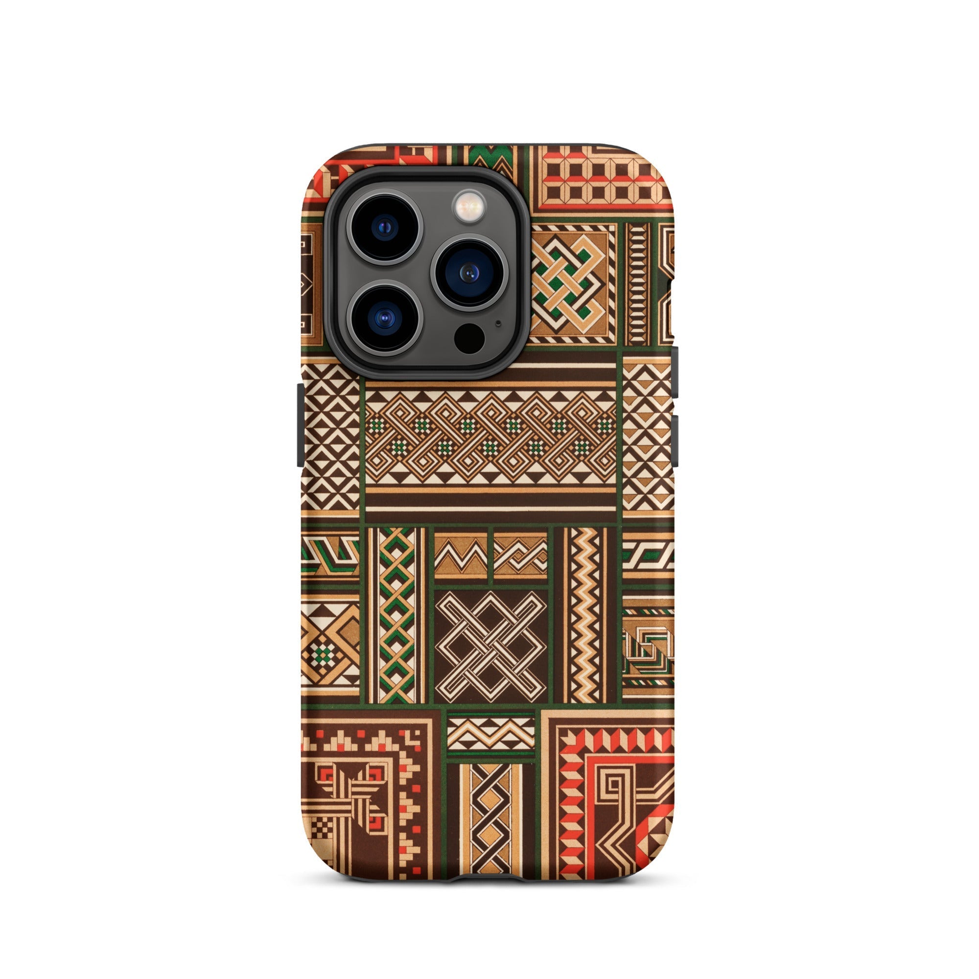 Medieval Floor Tile Patterns Auguste Racinet Iphone Case, 14 Pro / Matte, Patterned Smartphone Case