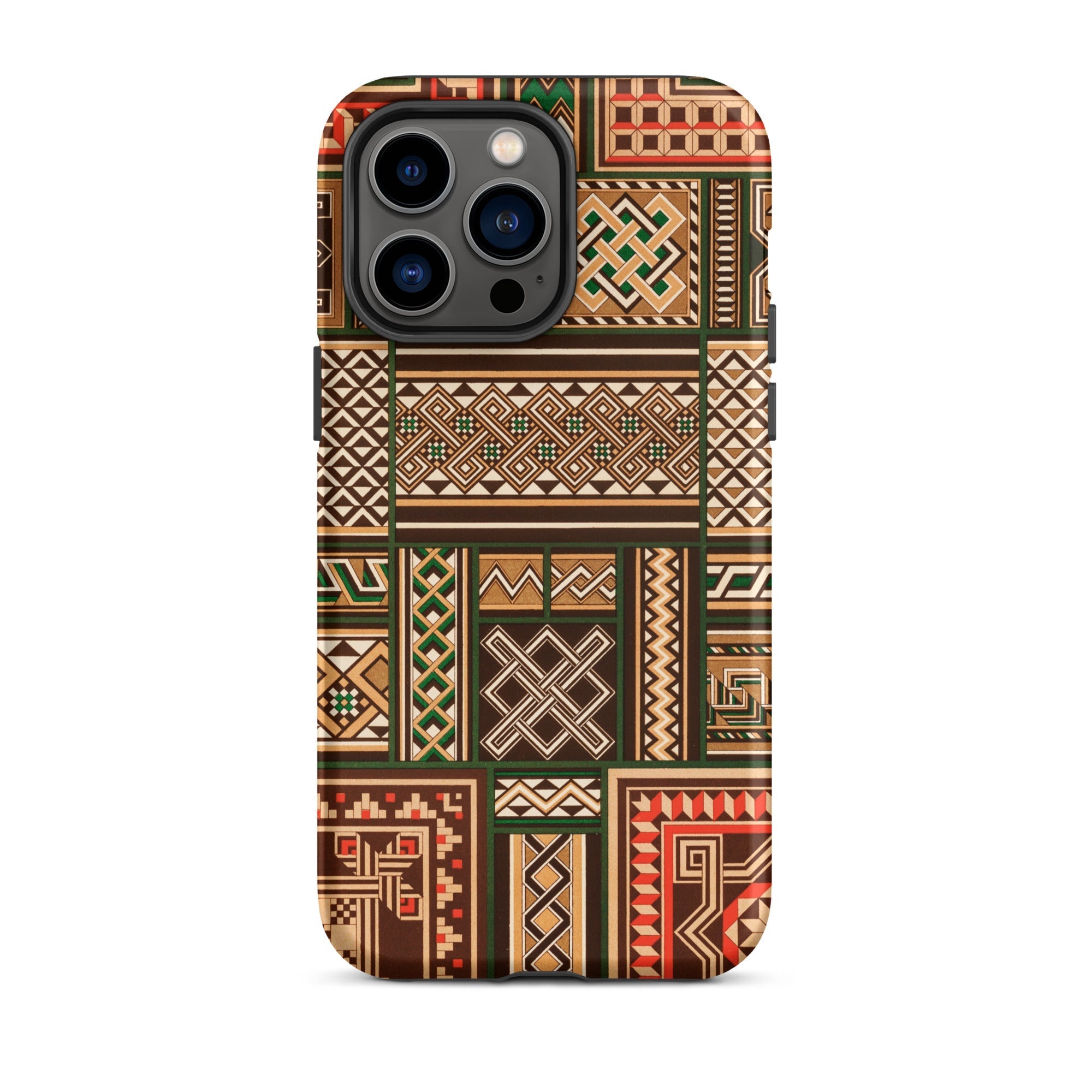 Medieval Floor Tile Patterns Auguste Racinet Iphone Case, 14 Pro Max / Matte, Patterned Smartphone Case