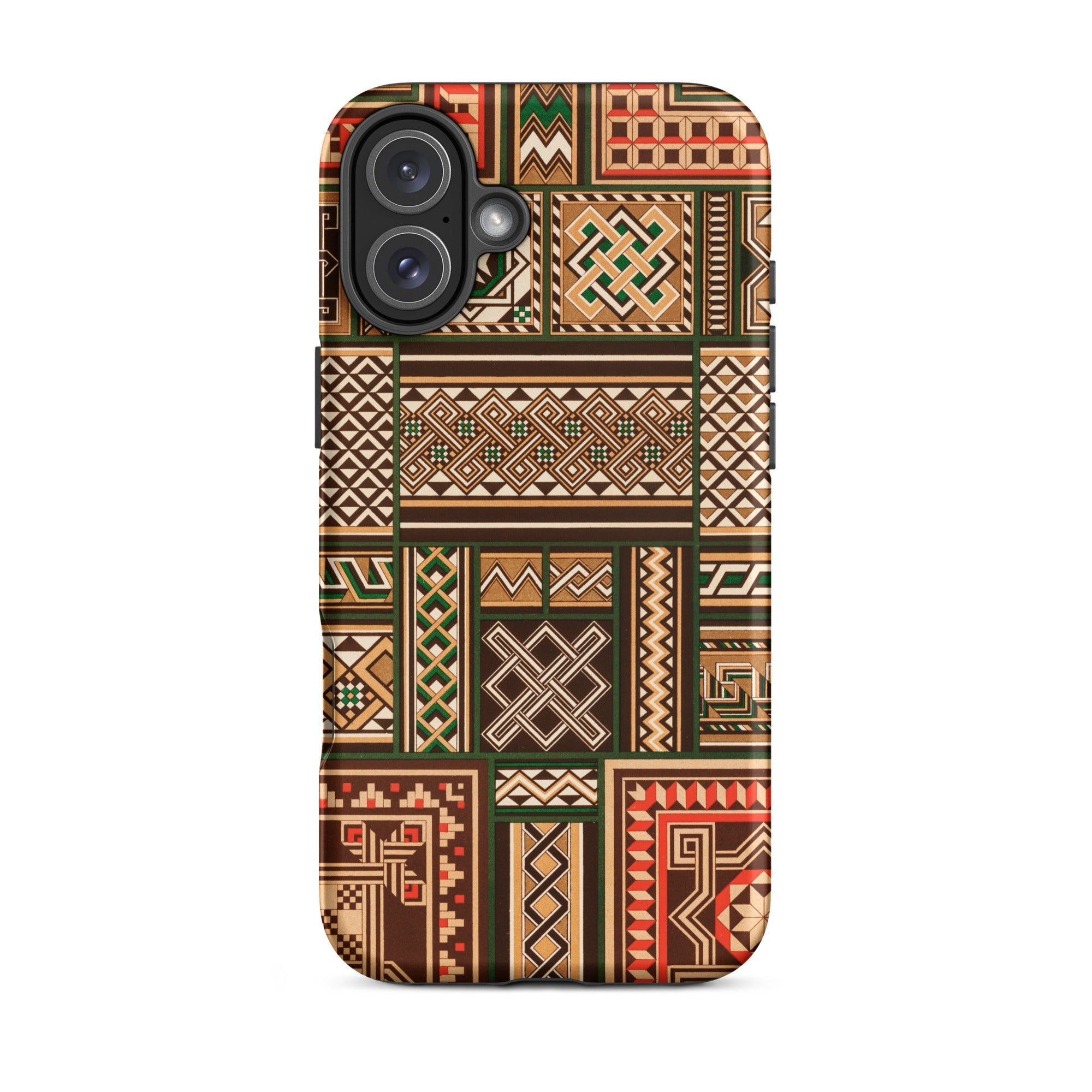 Medieval Floor Tile Patterns Auguste Racinet Iphone Case, 16 Plus / Matte, Patterned Smartphone Case