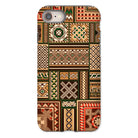 Medieval Floor Tile Patterns Auguste Racinet Iphone Case, 8 / Matte, Phone Case Traditional African Tribal Patterns Brown Orange
