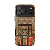 Medieval Floor Tile Patterns - Auguste Racinet Phone Case Iphone 17 Pro Max / Matte 13 African-inspired Pattern Earthy, Mobile Cases