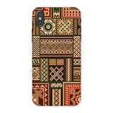 Medieval Floor Tile Patterns - Auguste Racinet Phone Case Iphone x / Matte Phone Case Traditional African Tribal Patterns Brown Orange