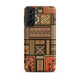 Medieval Floor Tile Patterns - Auguste Racinet Phone Case Samsung Galaxy S21 Plus / Matte Phone Case Vibrant Geometric Pattern Earthy Tones