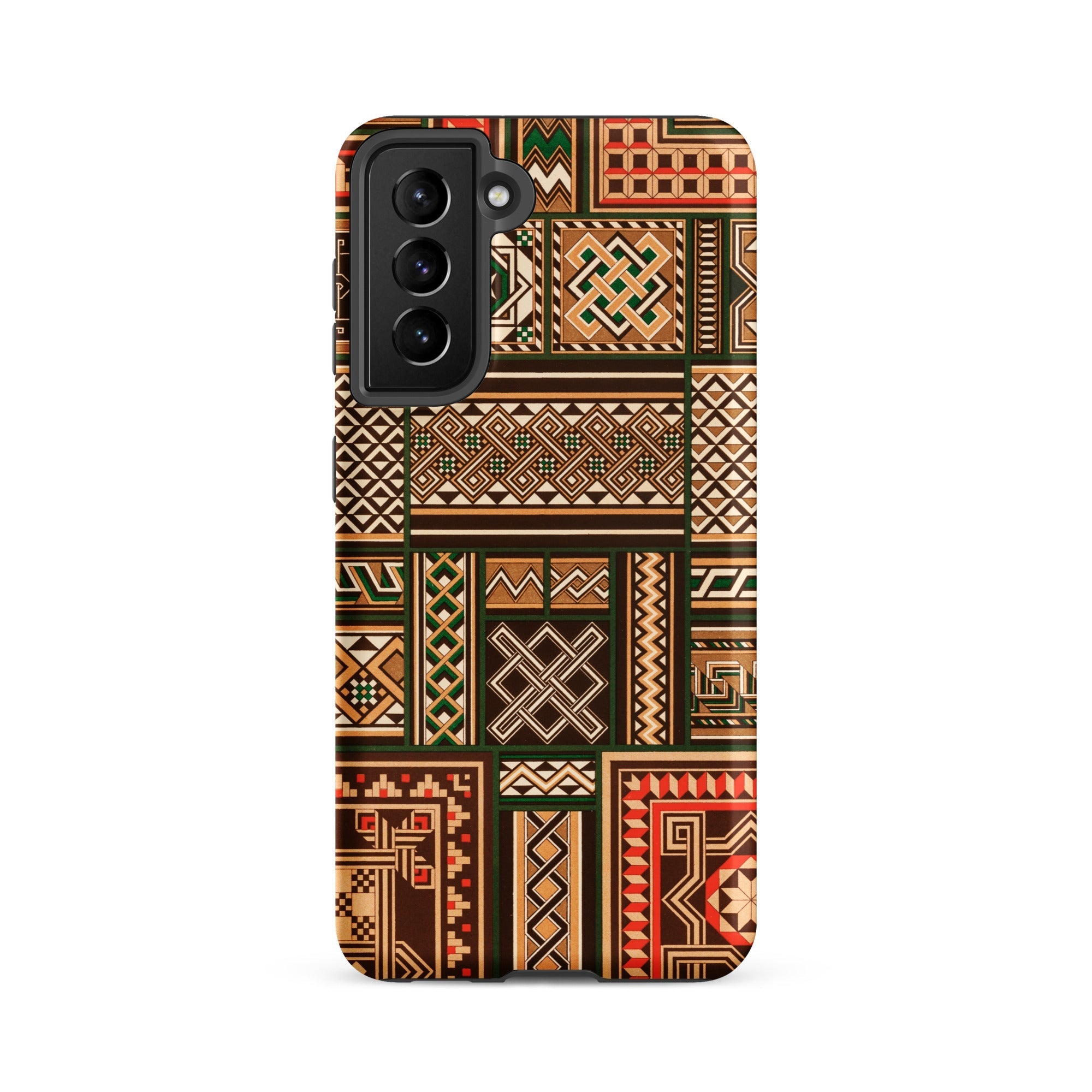 Medieval Floor Tile Patterns Auguste Racinet Samsung Case, Galaxy S21 Fe / Matte, Smartphone Case Intricate Colorful Mosaic Pattern