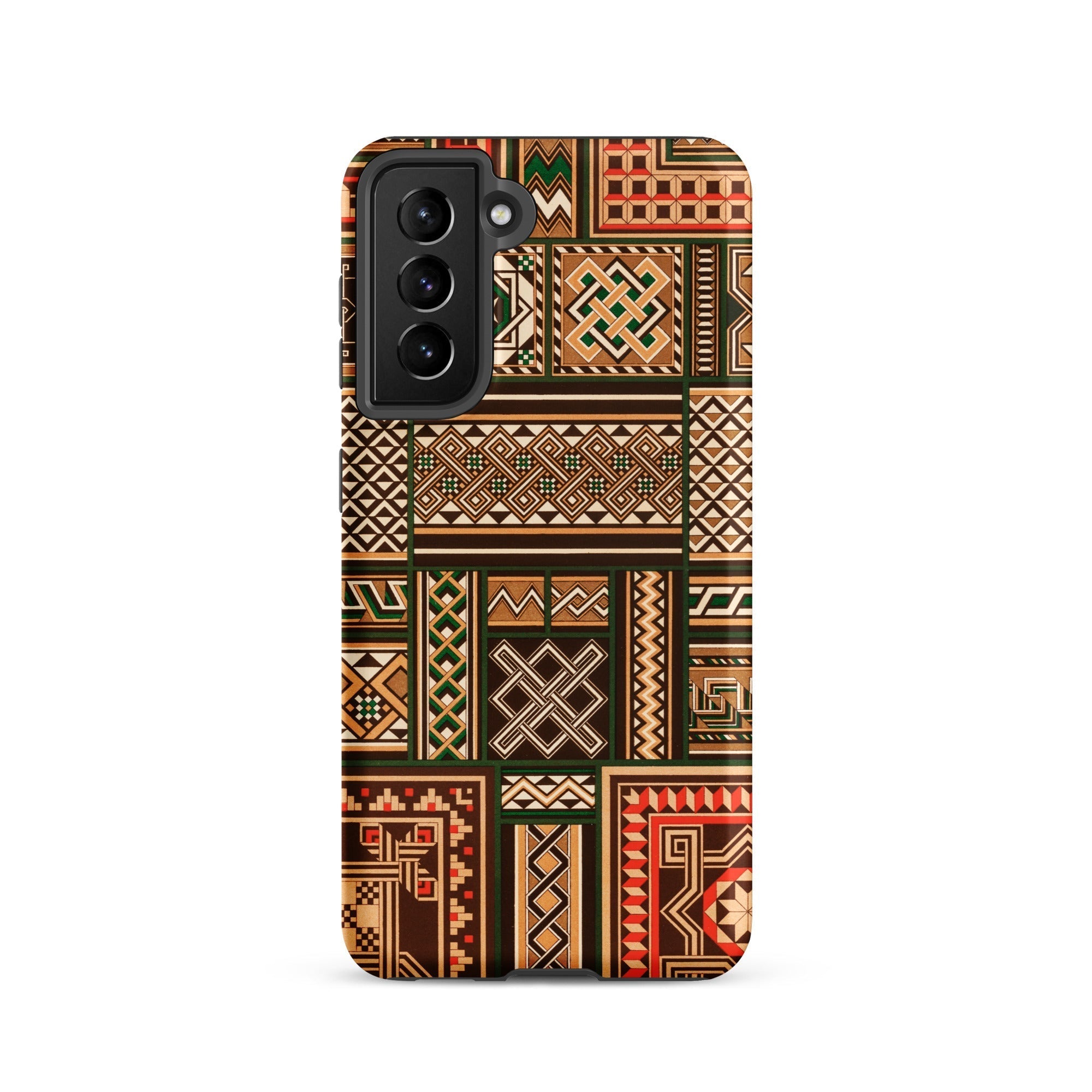 Medieval Floor Tile Patterns Auguste Racinet Samsung Case, Galaxy S21 / Matte, Smartphone Case Mosaic Like Pattern Geometric Tribal Designs