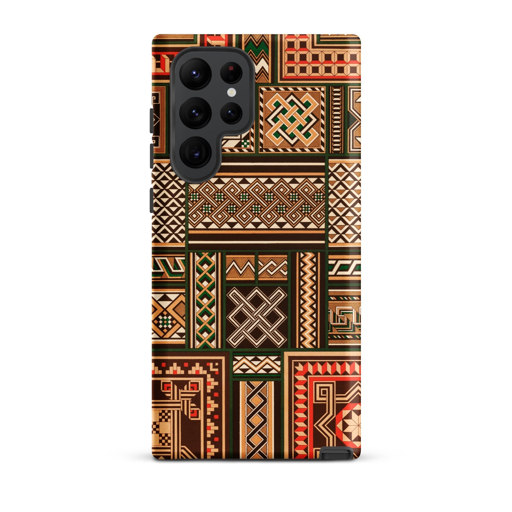 Medieval Floor Tile Patterns Auguste Racinet Samsung Case, Galaxy S22 Ultra / Matte, Phone Case Camera Cutout Intricate Geometric Pattern