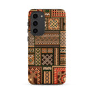 Medieval Floor Tile Patterns Auguste Racinet Samsung Case, Galaxy S23 Plus / Matte, Smartphone Case Dark Brown Green Red Geometric Pattern