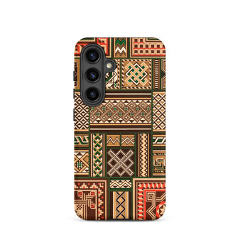Medieval Floor Tile Patterns - Auguste Racinet Samsung Case, Galaxy S24 / Matte, Patterned Smartphone Case Camera Cutout