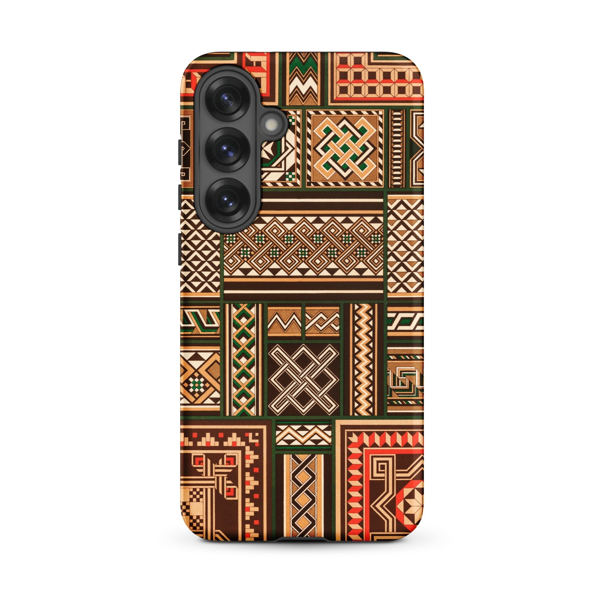 Medieval Floor Tile Patterns Auguste Racinet Samsung Case, Galaxy S25 Plus / Matte, Smartphone Case Complex Multicolored Geometric Pattern