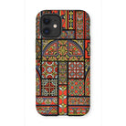 Medieval Stained Glass Windows - Auguste Racinet Iphone Case, 12 Mini / Matte, Decorative Phone Case Colorful Medieval Stained Glass-style