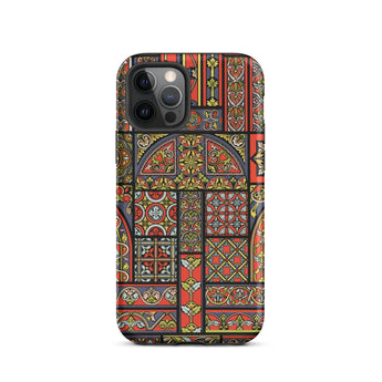 Medieval Stained Glass Windows - Auguste Racinet Iphone Case, 12 Pro / Matte, Stained-glass Patterned Phone Case