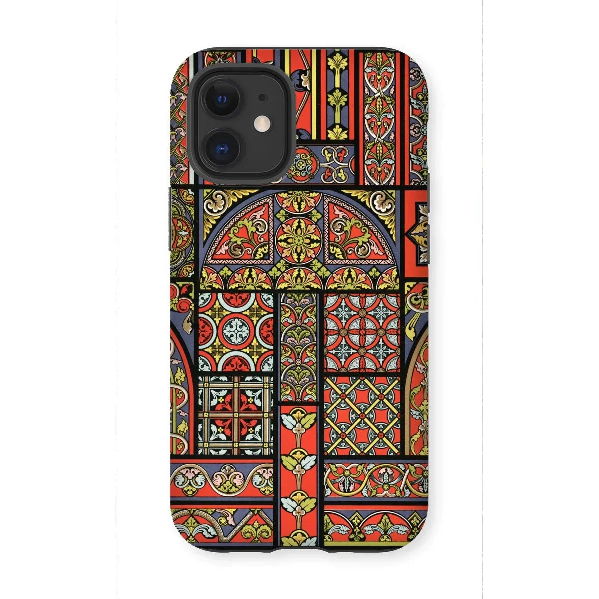 Medieval Stained Glass Windows - Auguste Racinet Iphone Case, 12 Mini / Matte, Kite-952679535, Decorative Phone Case Colorful Medieval