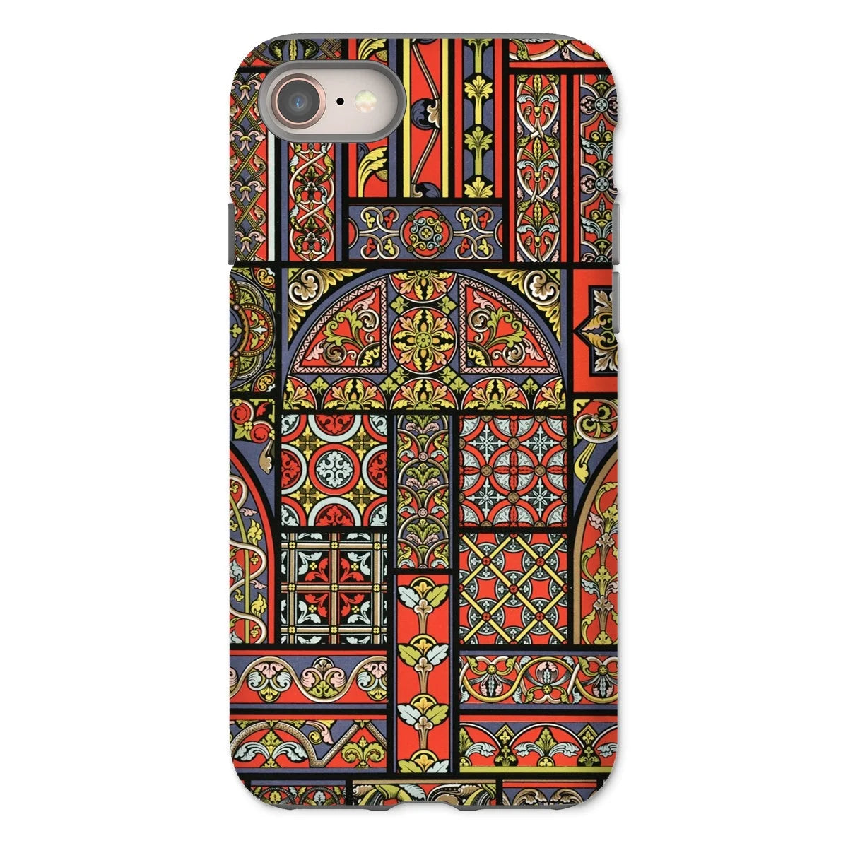 Medieval Stained Glass Windows - Auguste Racinet Iphone Case 8 / Matte Mobile Phone Cases