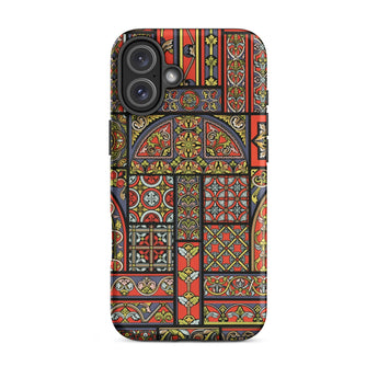 Medieval Stained Glass Windows - Auguste Racinet Phone Case Iphone 16 Plus / Matte Stained-glass Patterned, Mobile Cases