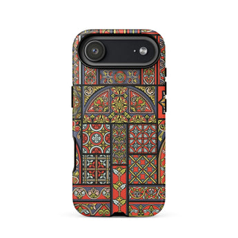 Medieval Stained Glass Windows - Auguste Racinet Phone Case Iphone 17 Air / Matte Phone Case Stained Glass Design Red Green Colors Medieval
