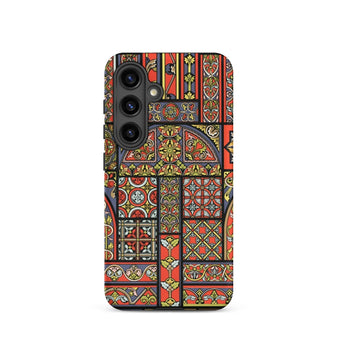 Medieval Stained Glass Windows - Auguste Racinet Phone Case Samsung Galaxy S24 / Matte Vibrant Phone Case Intricate Colorful Stained Glass