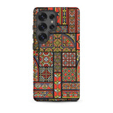 Medieval Stained Glass Windows - Auguste Racinet Phone Case Samsung Galaxy S25 Ultra / Matte Vibrant Red Black Gold Ornate Patterned Phone