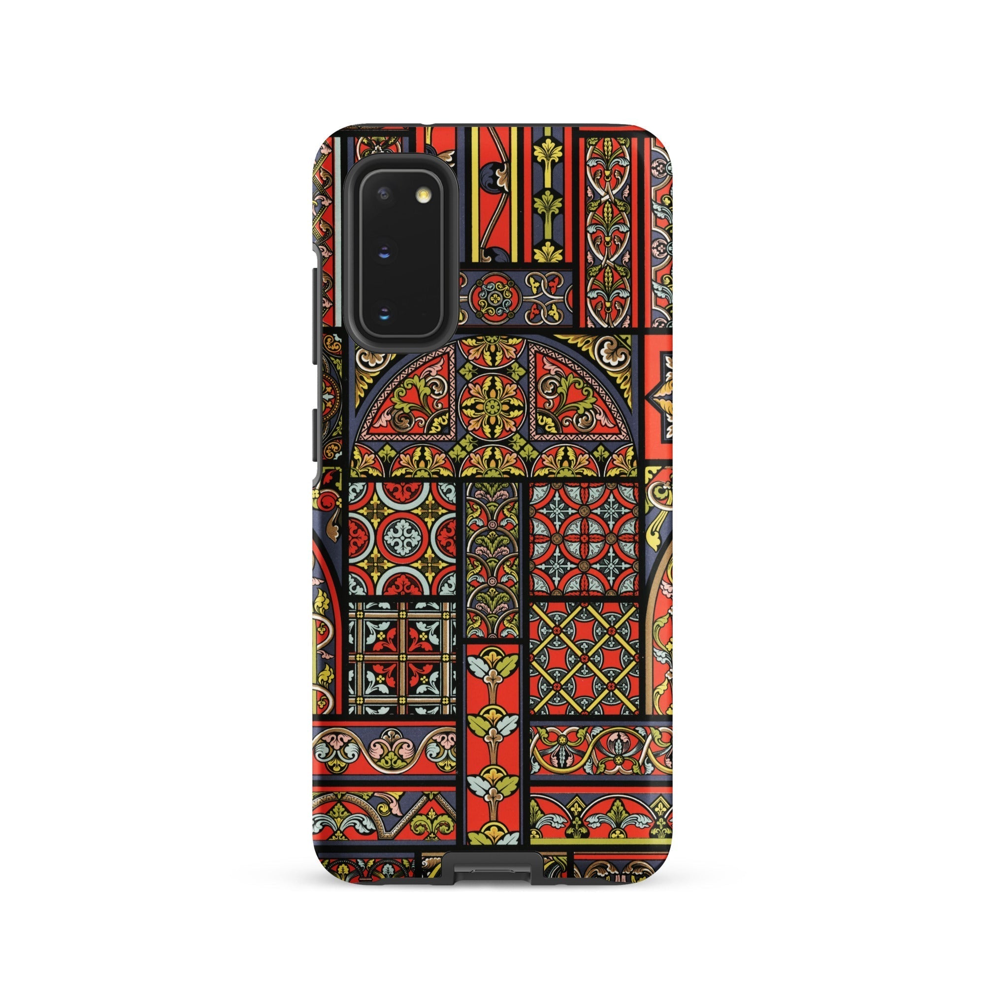 Medieval Stained Glass Windows Auguste Racinet Samsung Case, Galaxy S20 / Matte, Smartphone Case Colorful Stained Glass Window Pattern