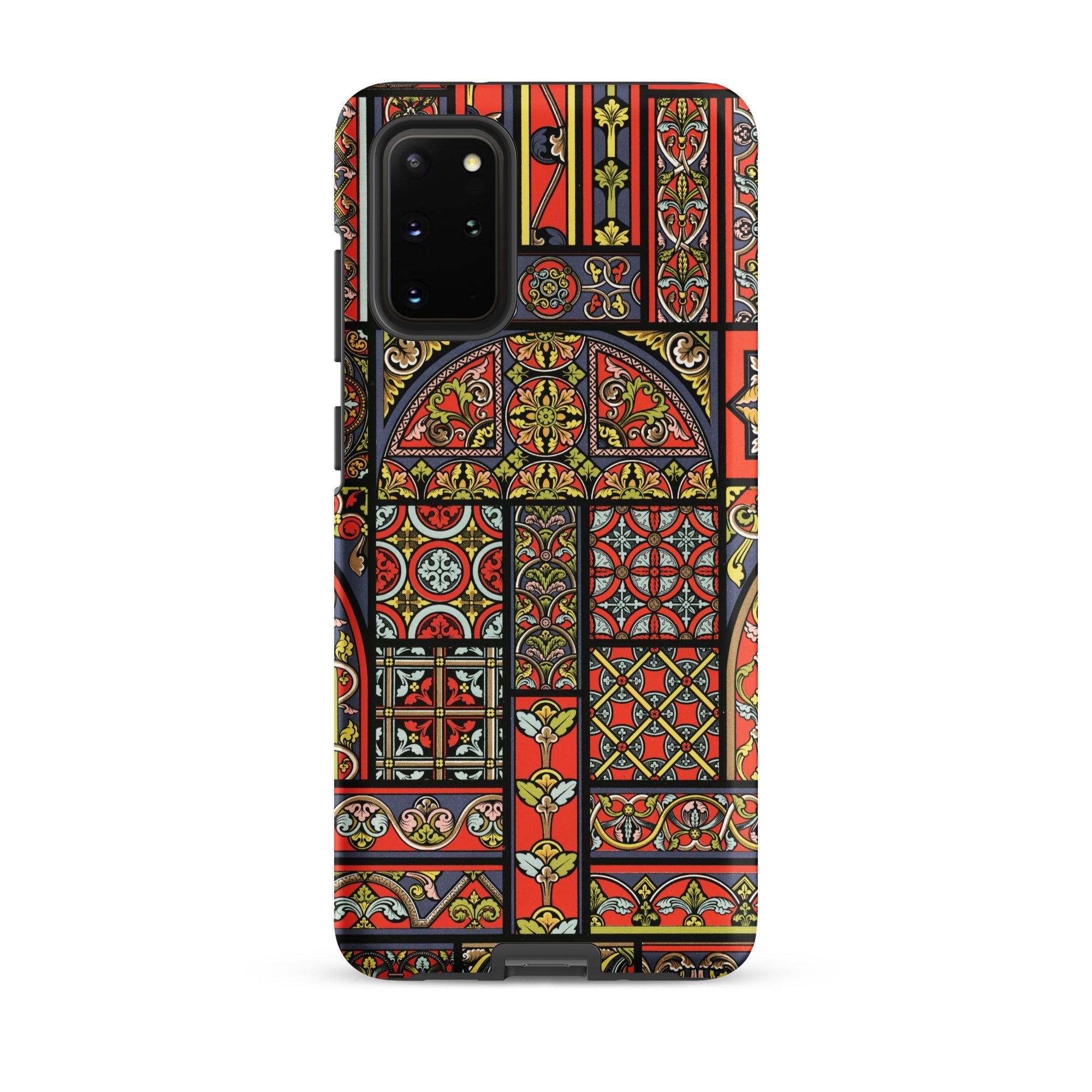 Medieval Stained Glass Windows Auguste Racinet Samsung Case, Galaxy S20 Plus / Matte, Smartphone Case Colorful Stained Glass Window Pattern