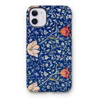 Medway - William Morris Victorian Era Iphone Case, 11 / Matte, Floral-patterned Iphone Case Navy Blue Background Colorful Flower